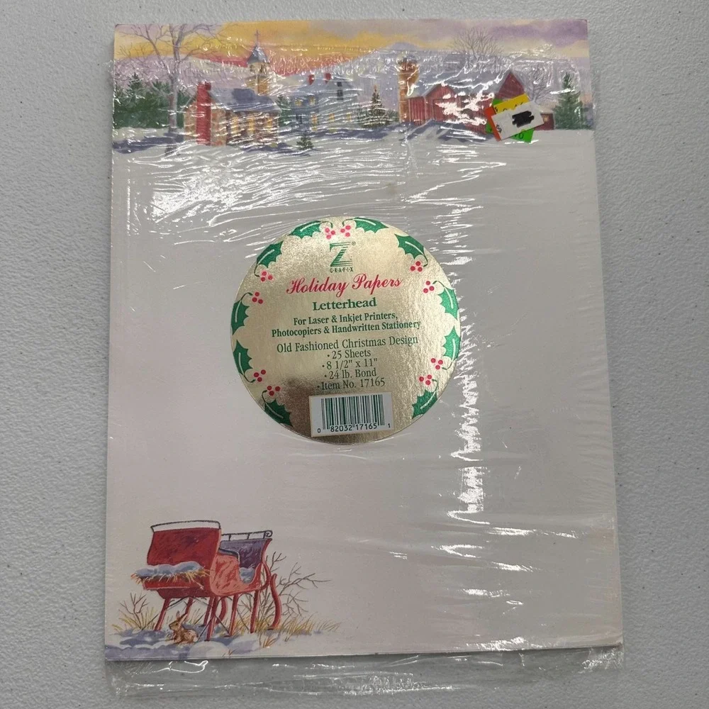 Vintage Holiday Specialty Letterhead Papers Laser Inkjet Printer Retro Christmas